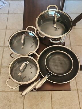 David Burke Geoclad Stainless Steel Cookware Set with Tempered Glass Lids